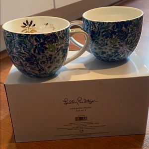 Lilly Pulitzer ceramic mugs (set of 2)